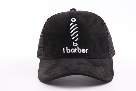 ibarber Black Suede Trucker