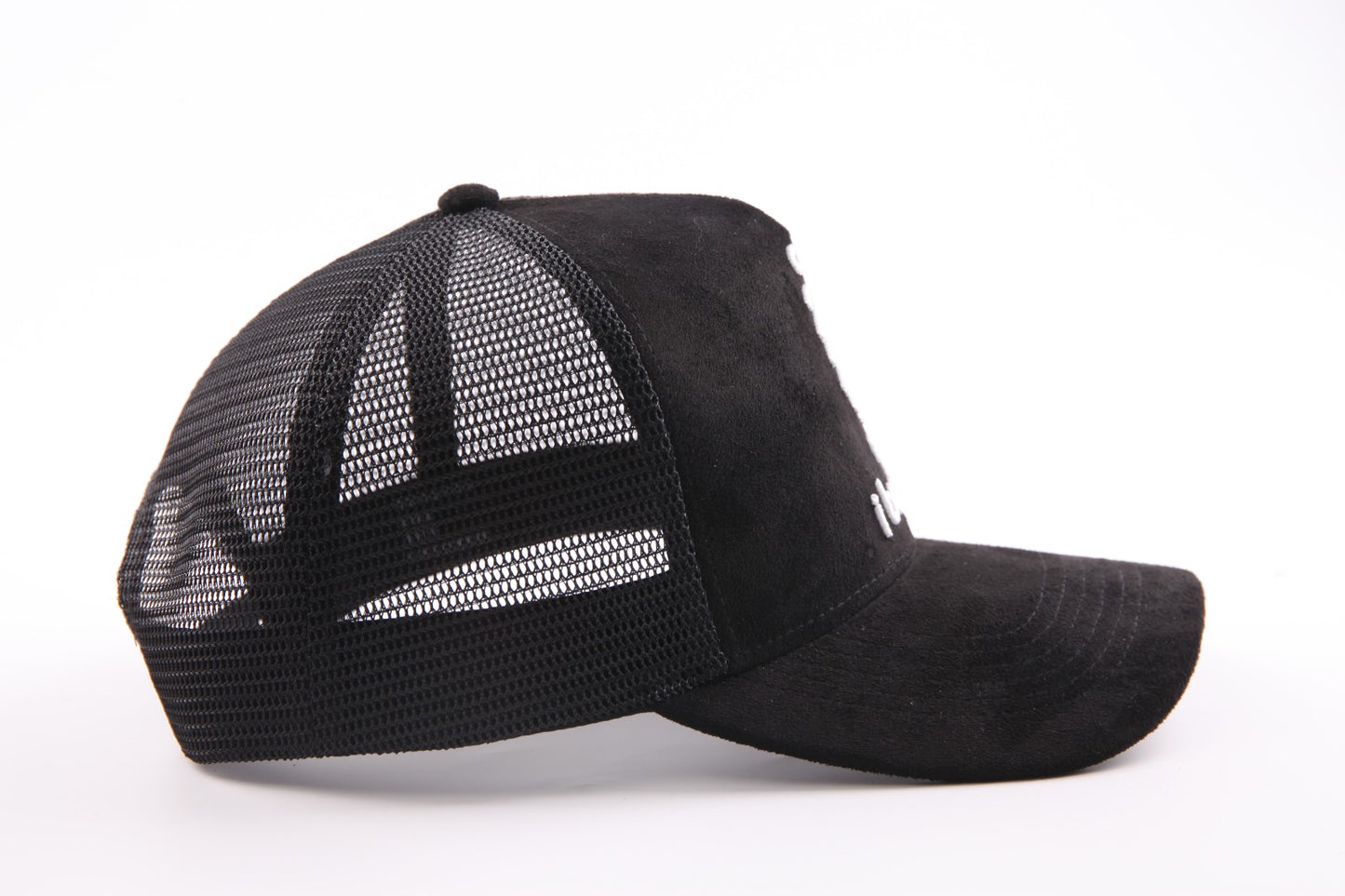 ibarber Black Suede Trucker