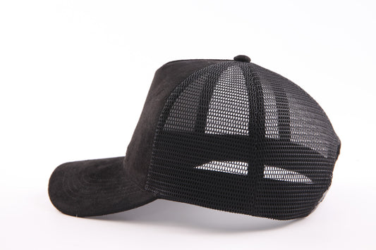 ibarber Black Suede Trucker