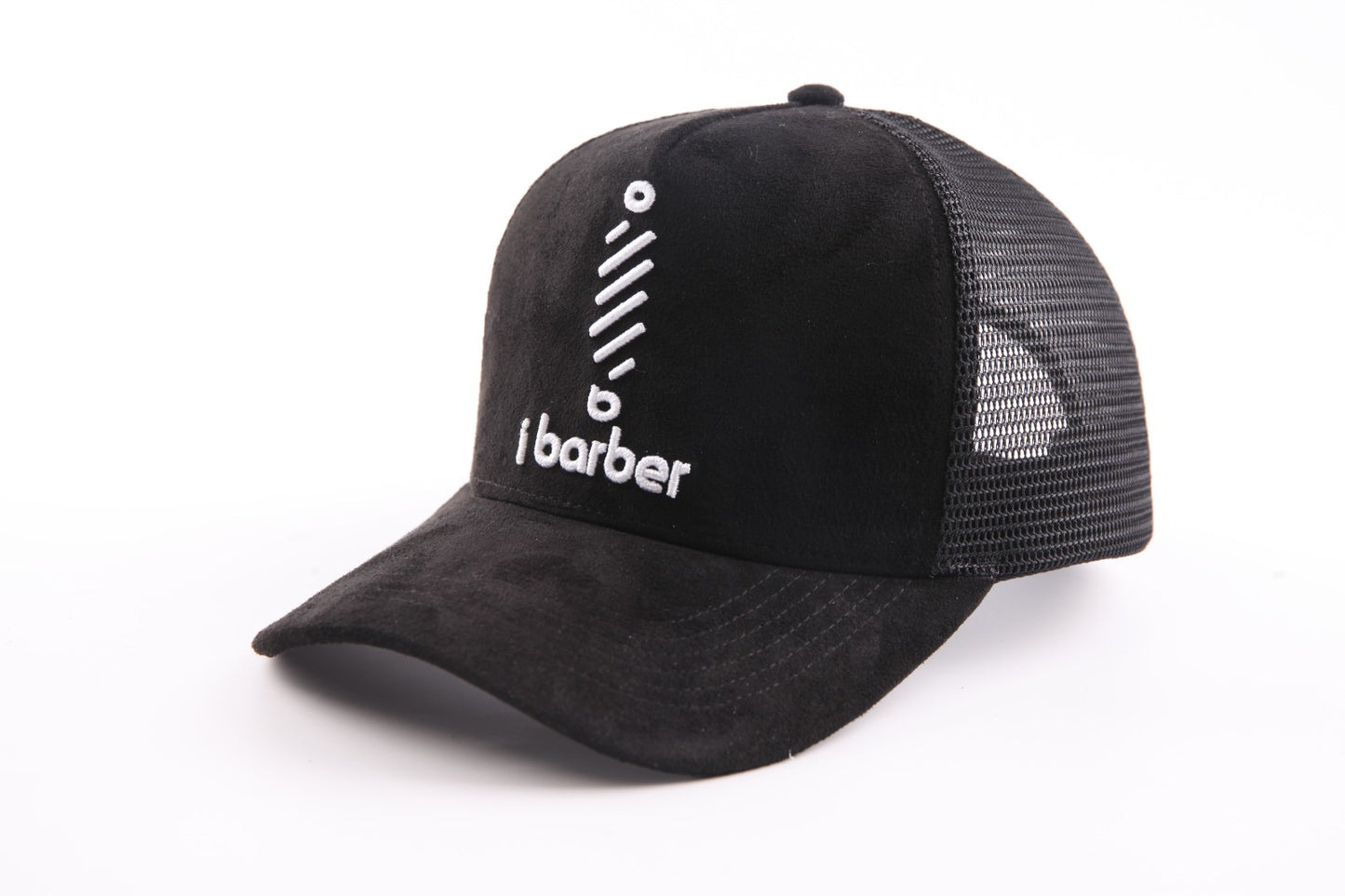 ibarber Black Suede Trucker