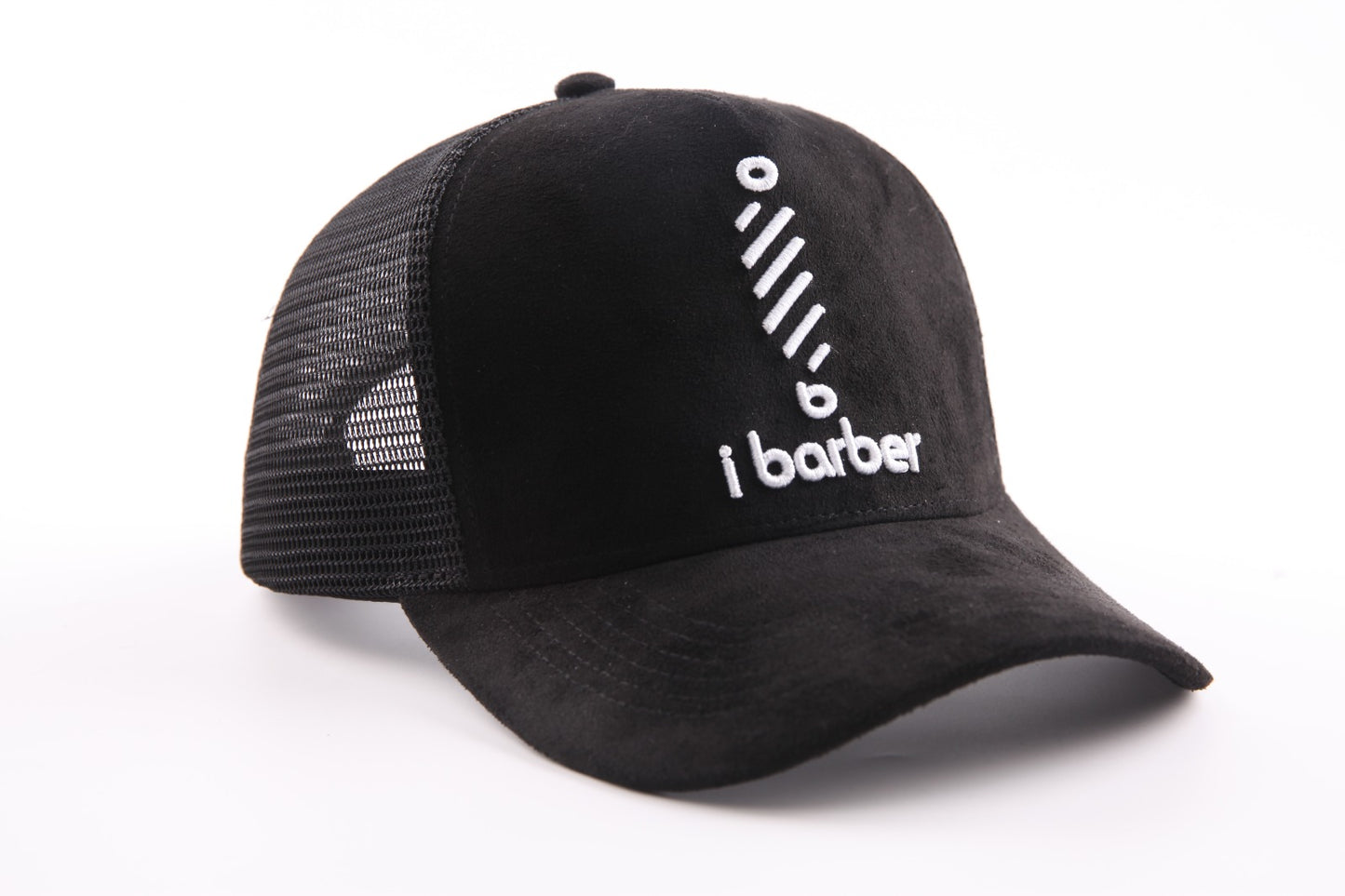 ibarber Black Suede Trucker
